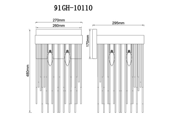 Бра из стекла 91GH-10110